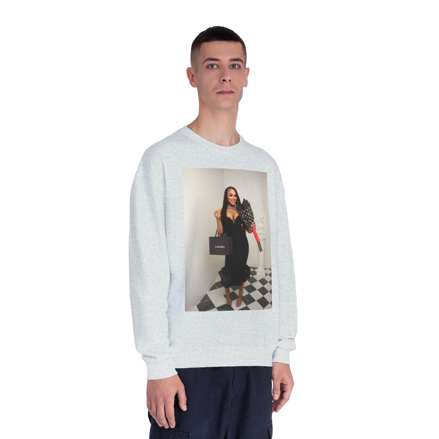 Fashionable Crewneck Sweatshirt with Chic Design, Cozy Sweater, Streetwear, Unique Gift, Casual Wear, Trendy Apparel