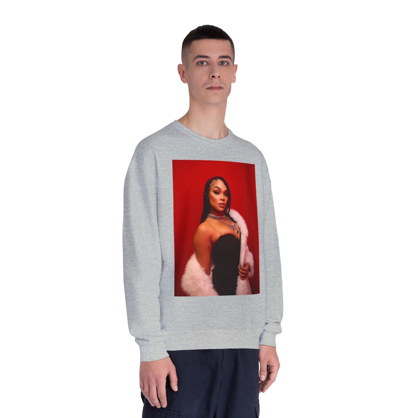 Fashionable Crewneck Sweatshirt with Chic Design, Cozy Sweater, Streetwear, Unique Gift, Casual Wear, Trendy Apparel