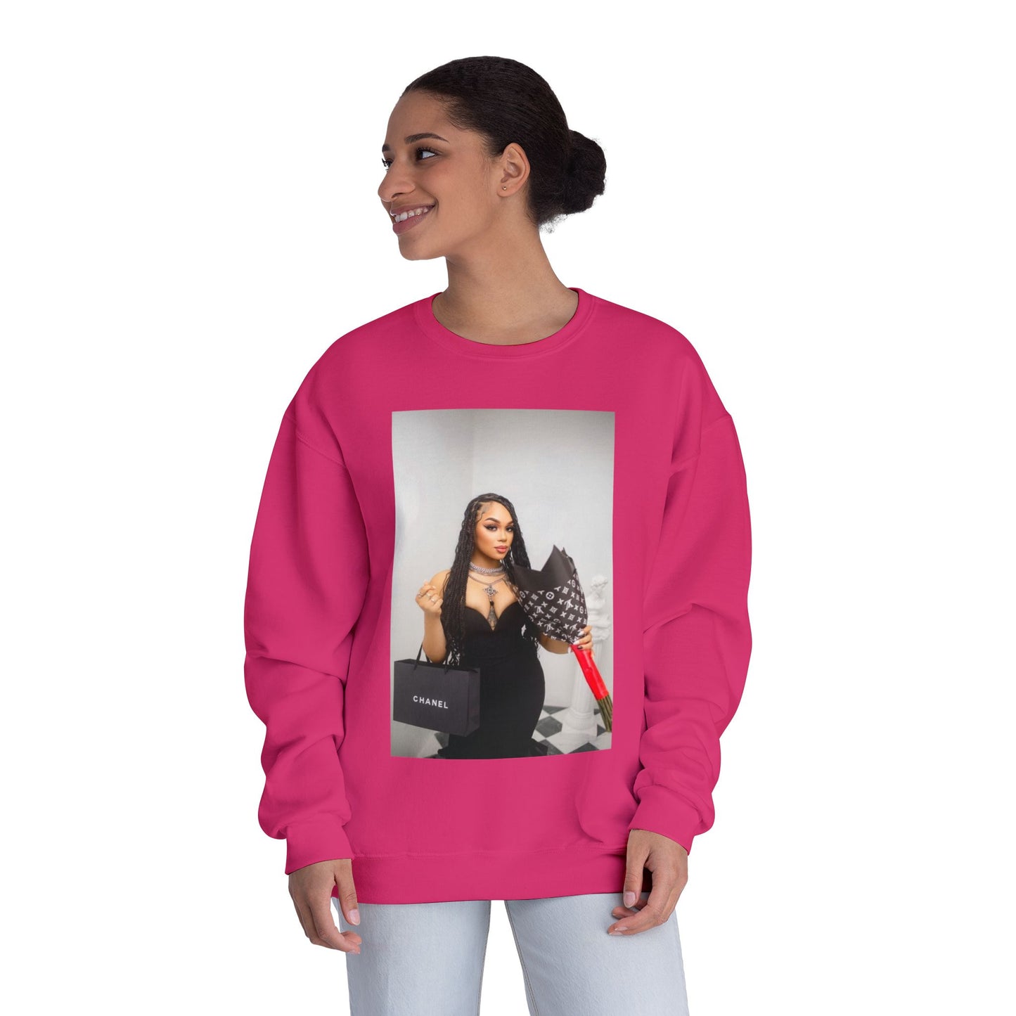 Fashionable Crewneck Sweatshirt with Chic Design, Cozy Sweater, Streetwear, Unique Gift, Casual Wear, Trendy Apparel
