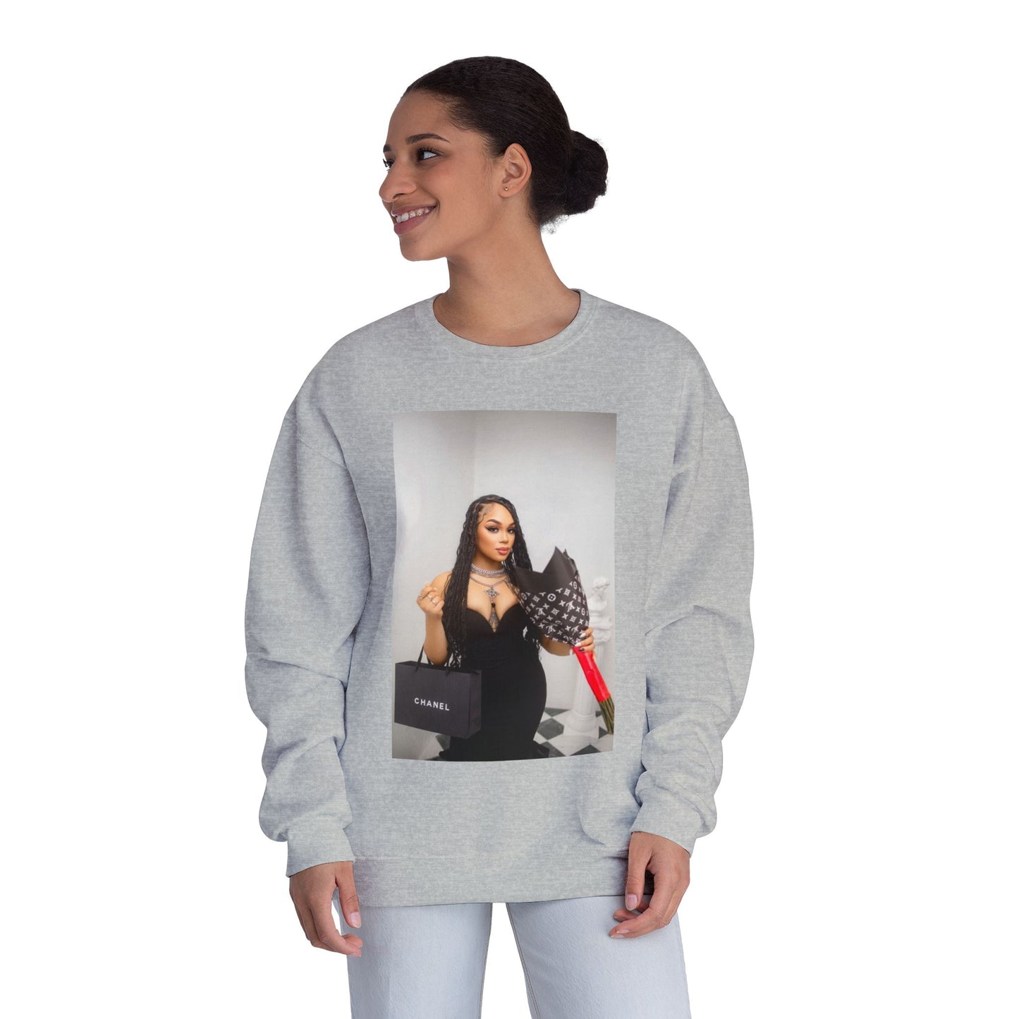 Fashionable Crewneck Sweatshirt with Chic Design, Cozy Sweater, Streetwear, Unique Gift, Casual Wear, Trendy Apparel