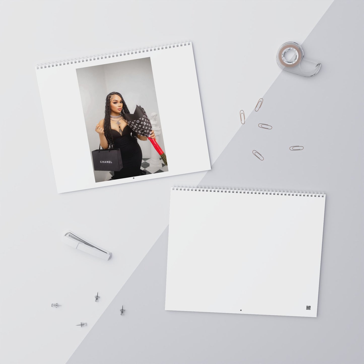 Blank Wall Calendars for Customization, Personalized Planner, Yearly Organizer, Gift for New Year, Office Decor