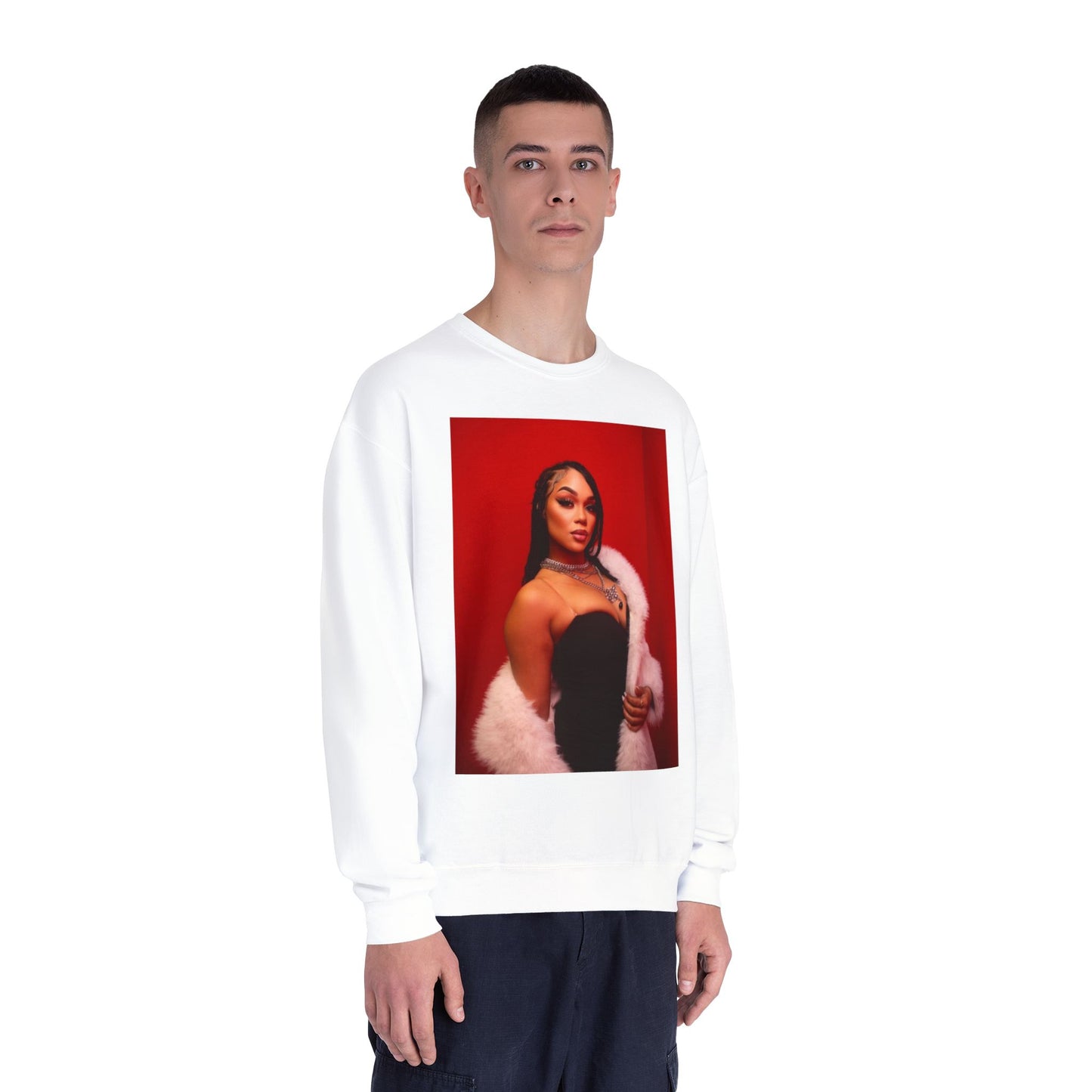 Fashionable Crewneck Sweatshirt with Chic Design, Cozy Sweater, Streetwear, Unique Gift, Casual Wear, Trendy Apparel