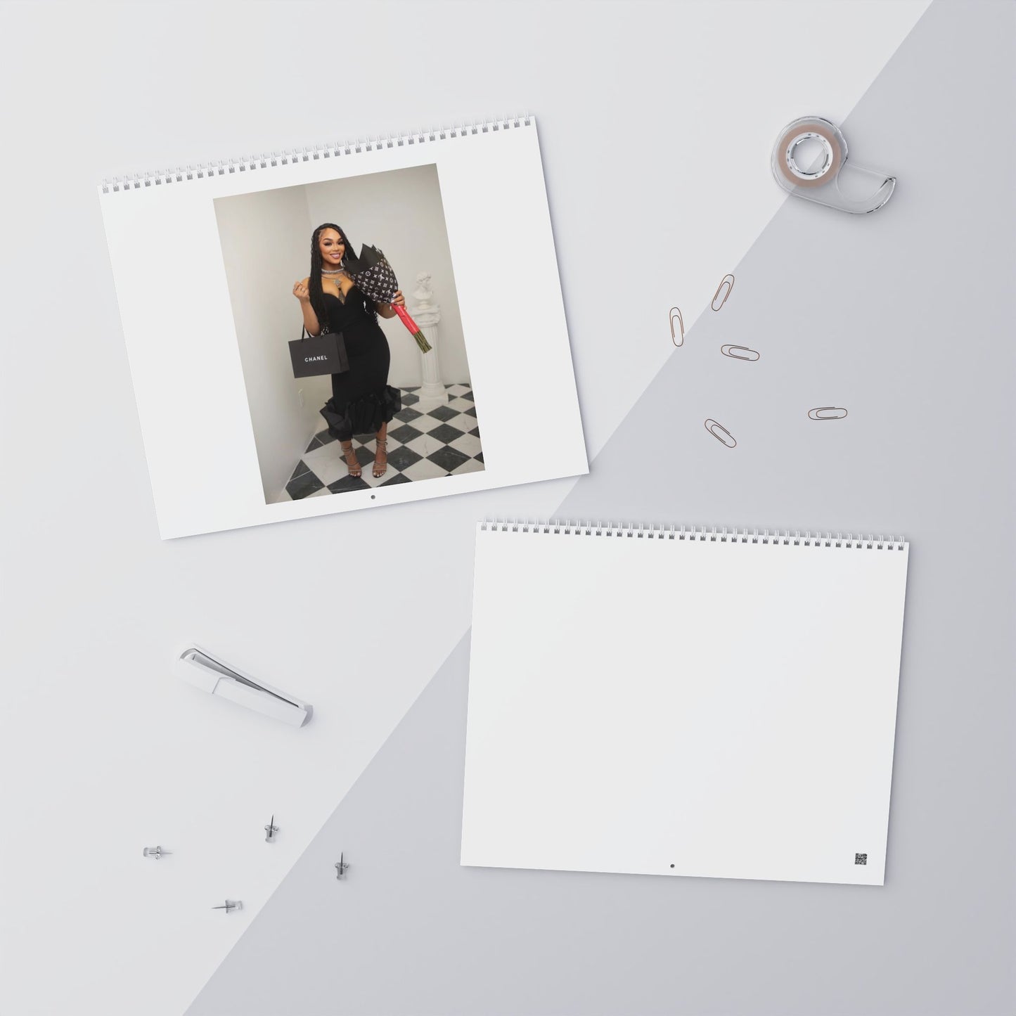 Blank Wall Calendars for Customization, Personalized Planner, Yearly Organizer, Gift for New Year, Office Decor