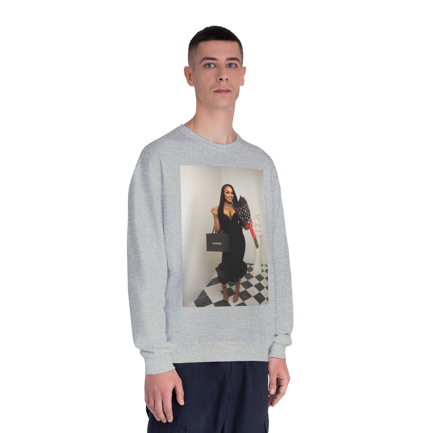 Fashionable Crewneck Sweatshirt with Chic Design, Cozy Sweater, Streetwear, Unique Gift, Casual Wear, Trendy Apparel