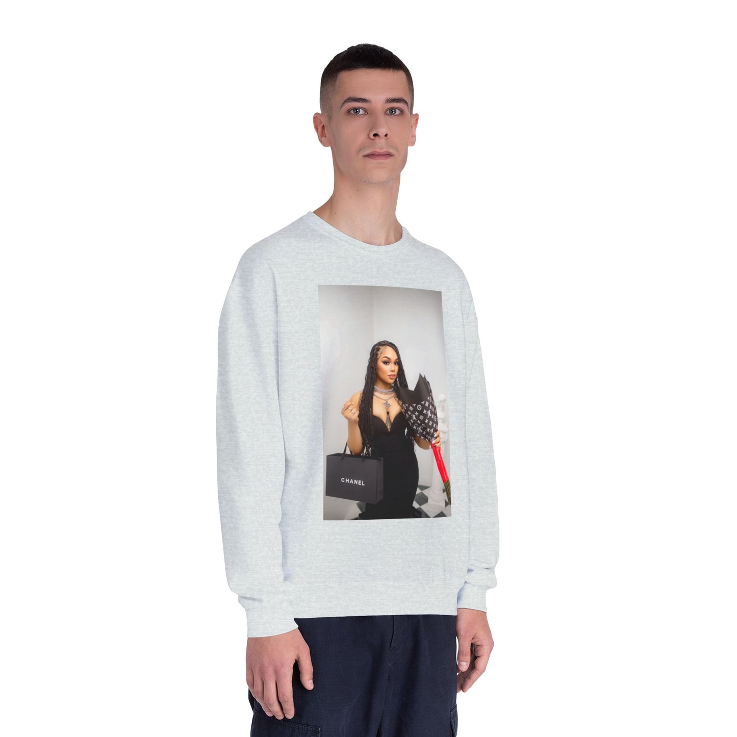 Fashionable Crewneck Sweatshirt with Chic Design, Cozy Sweater, Streetwear, Unique Gift, Casual Wear, Trendy Apparel
