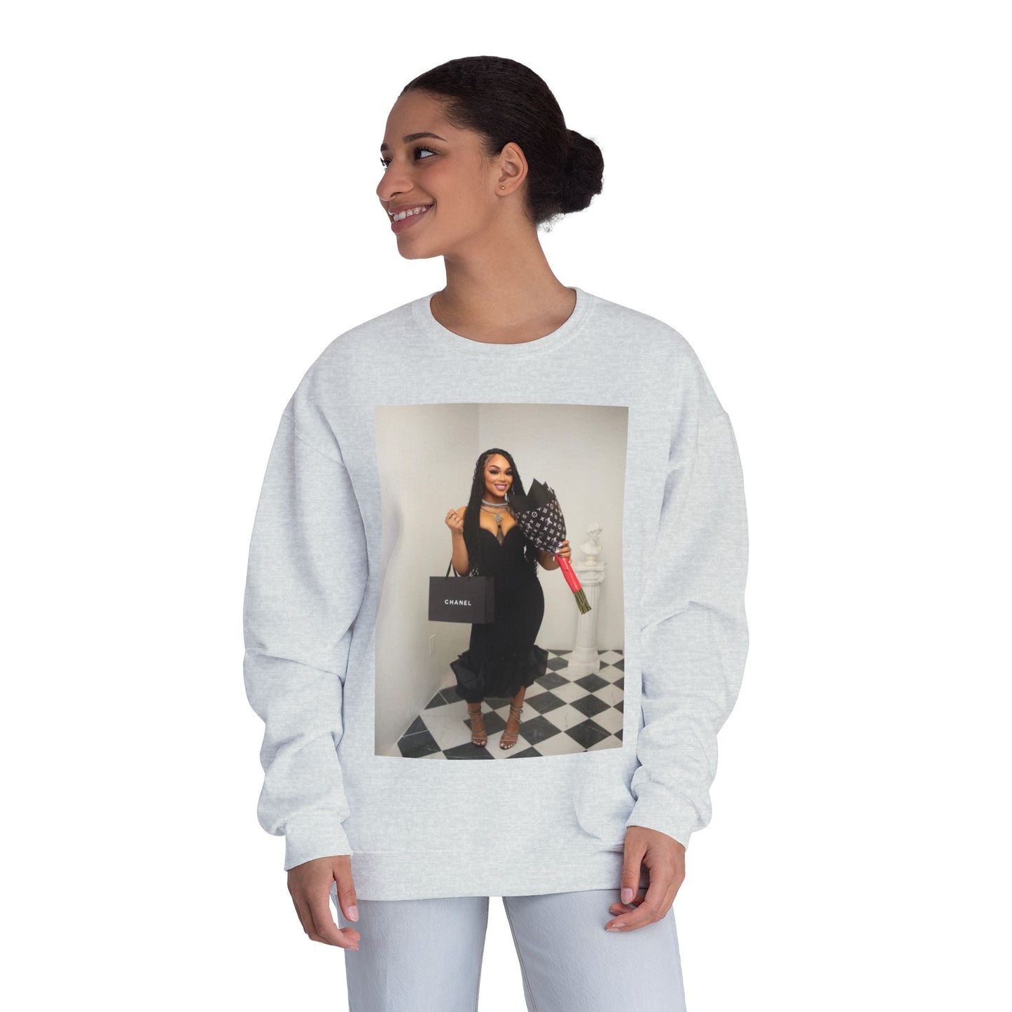 Fashionable Crewneck Sweatshirt with Chic Design, Cozy Sweater, Streetwear, Unique Gift, Casual Wear, Trendy Apparel