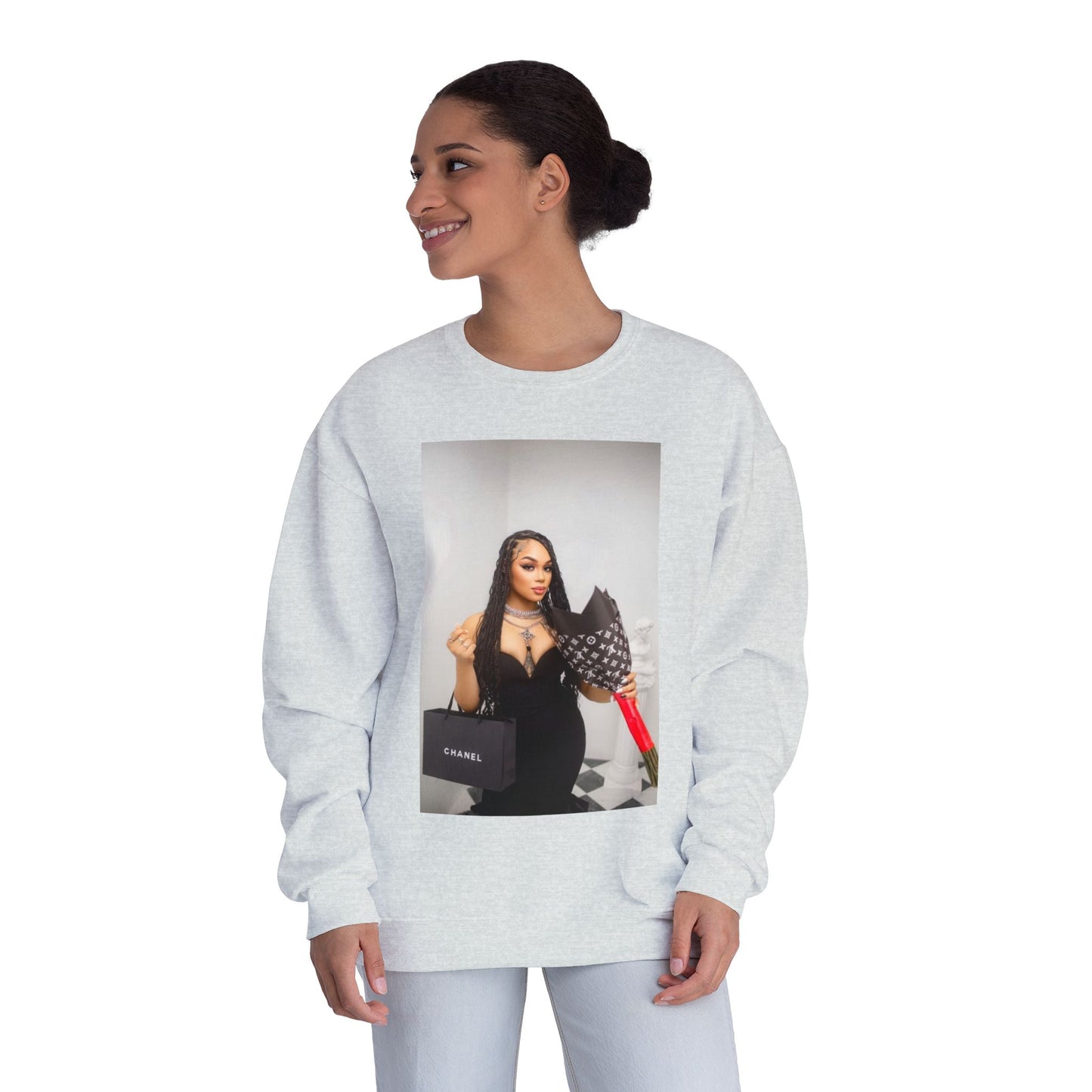 Fashionable Crewneck Sweatshirt with Chic Design, Cozy Sweater, Streetwear, Unique Gift, Casual Wear, Trendy Apparel