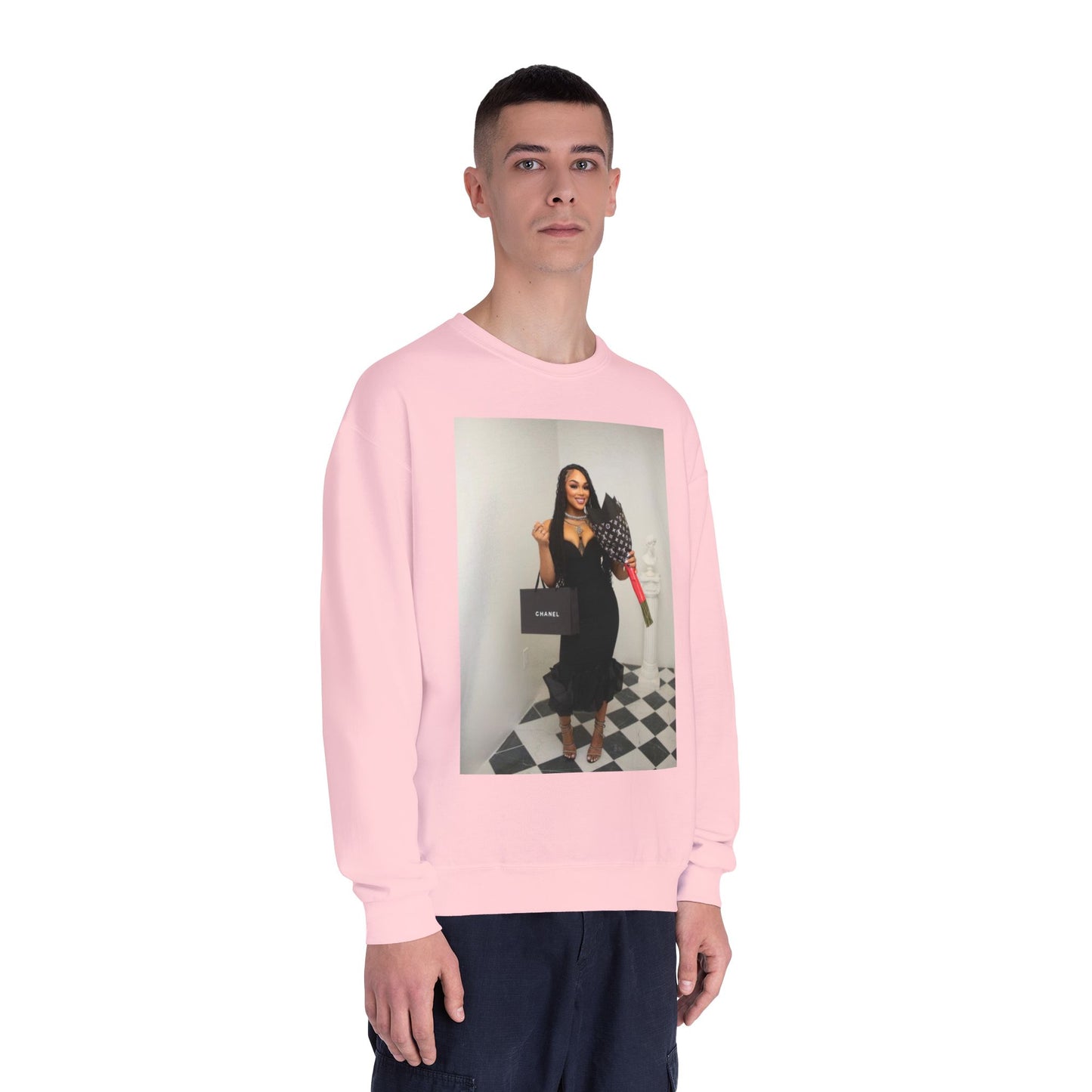 Fashionable Crewneck Sweatshirt with Chic Design, Cozy Sweater, Streetwear, Unique Gift, Casual Wear, Trendy Apparel