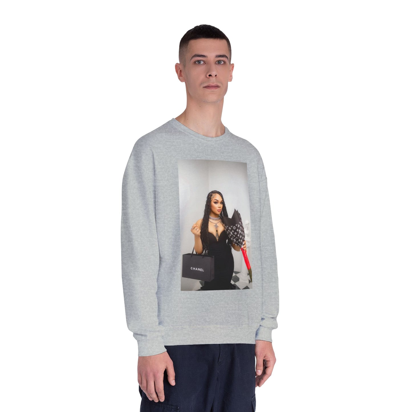 Fashionable Crewneck Sweatshirt with Chic Design, Cozy Sweater, Streetwear, Unique Gift, Casual Wear, Trendy Apparel