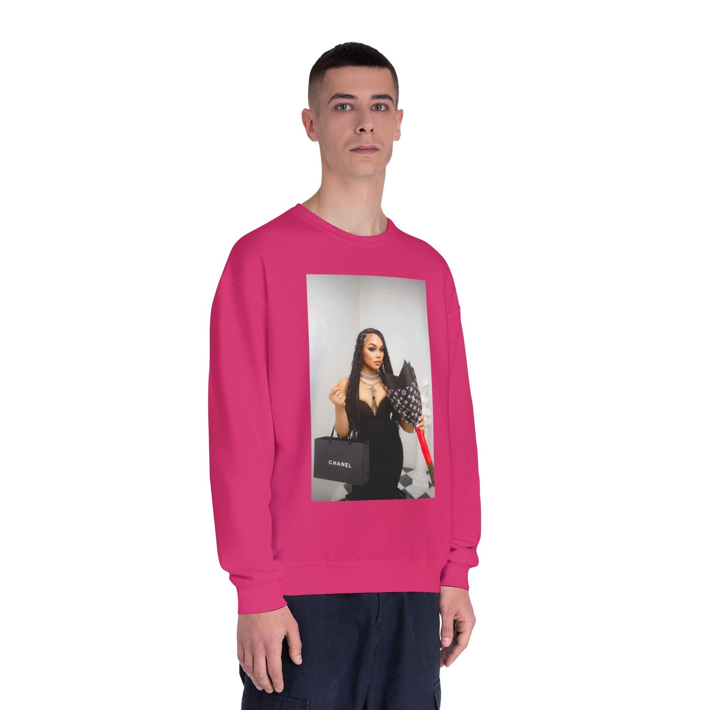 Fashionable Crewneck Sweatshirt with Chic Design, Cozy Sweater, Streetwear, Unique Gift, Casual Wear, Trendy Apparel
