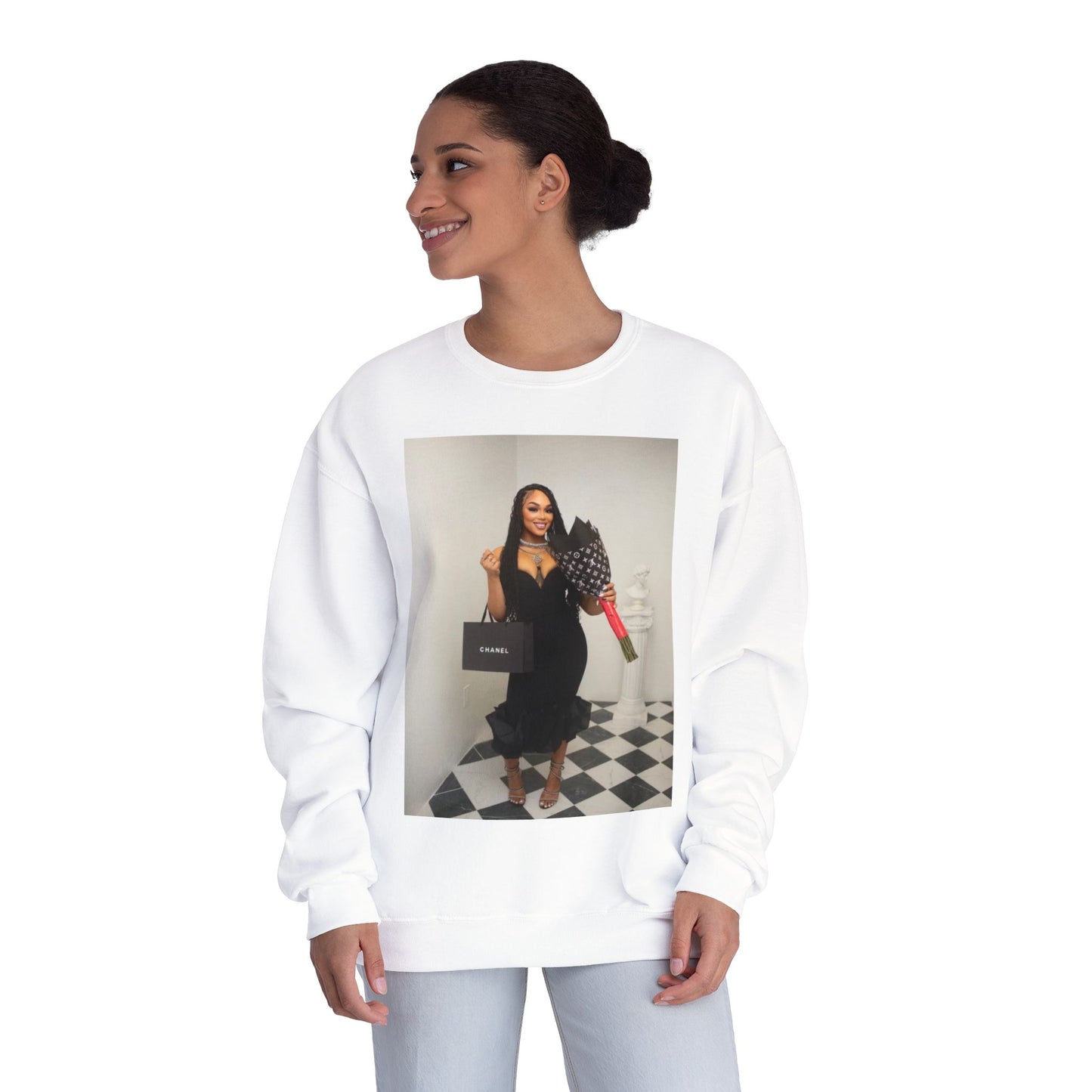 Fashionable Crewneck Sweatshirt with Chic Design, Cozy Sweater, Streetwear, Unique Gift, Casual Wear, Trendy Apparel