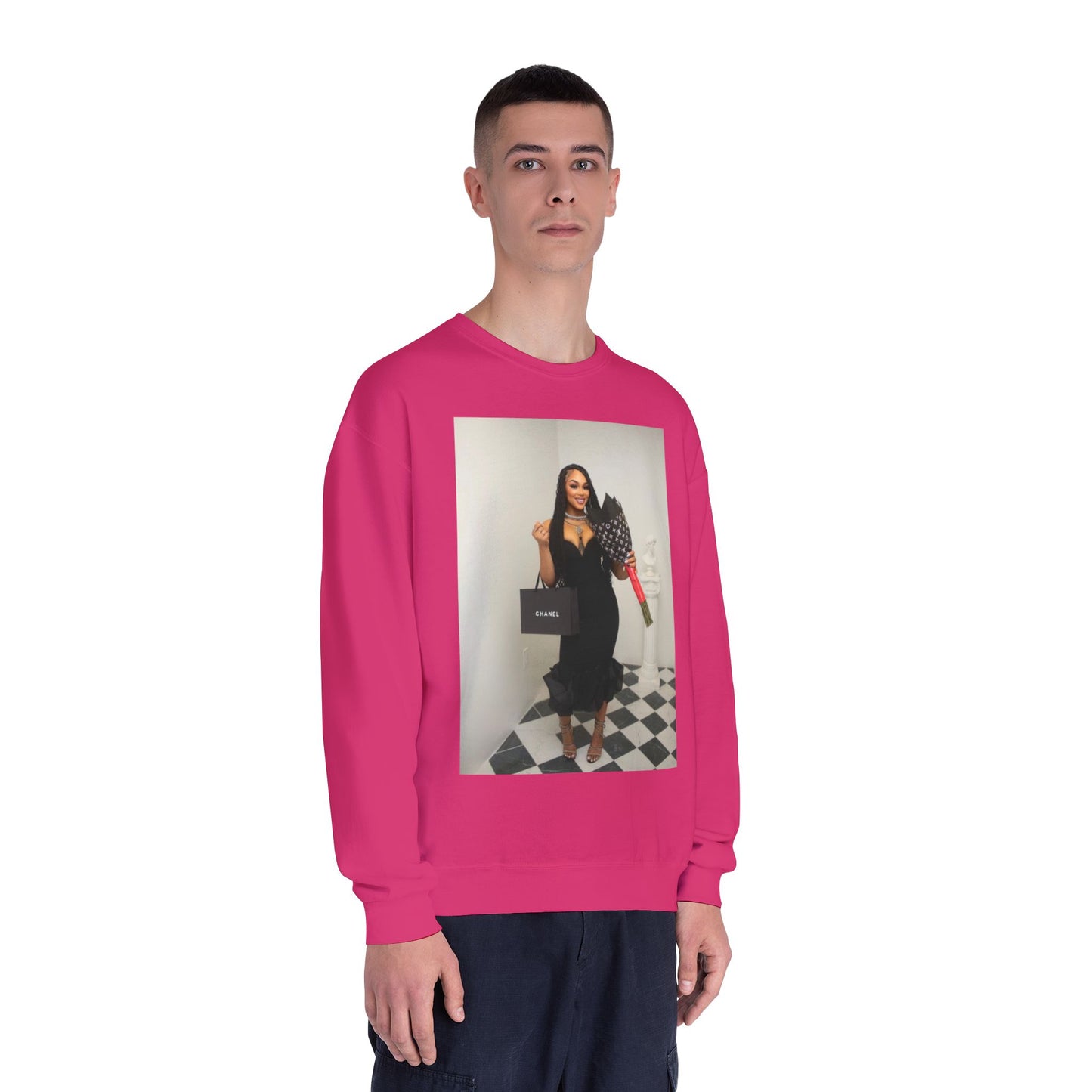 Fashionable Crewneck Sweatshirt with Chic Design, Cozy Sweater, Streetwear, Unique Gift, Casual Wear, Trendy Apparel