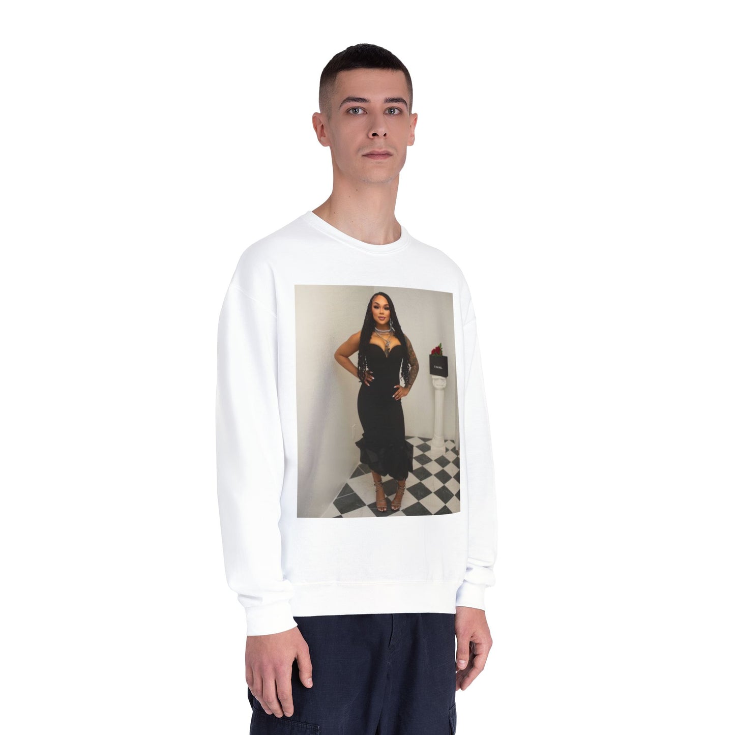 Fashionable Crewneck Sweatshirt with Chic Design, Cozy Sweater, Streetwear, Unique Gift, Casual Wear, Trendy Apparel