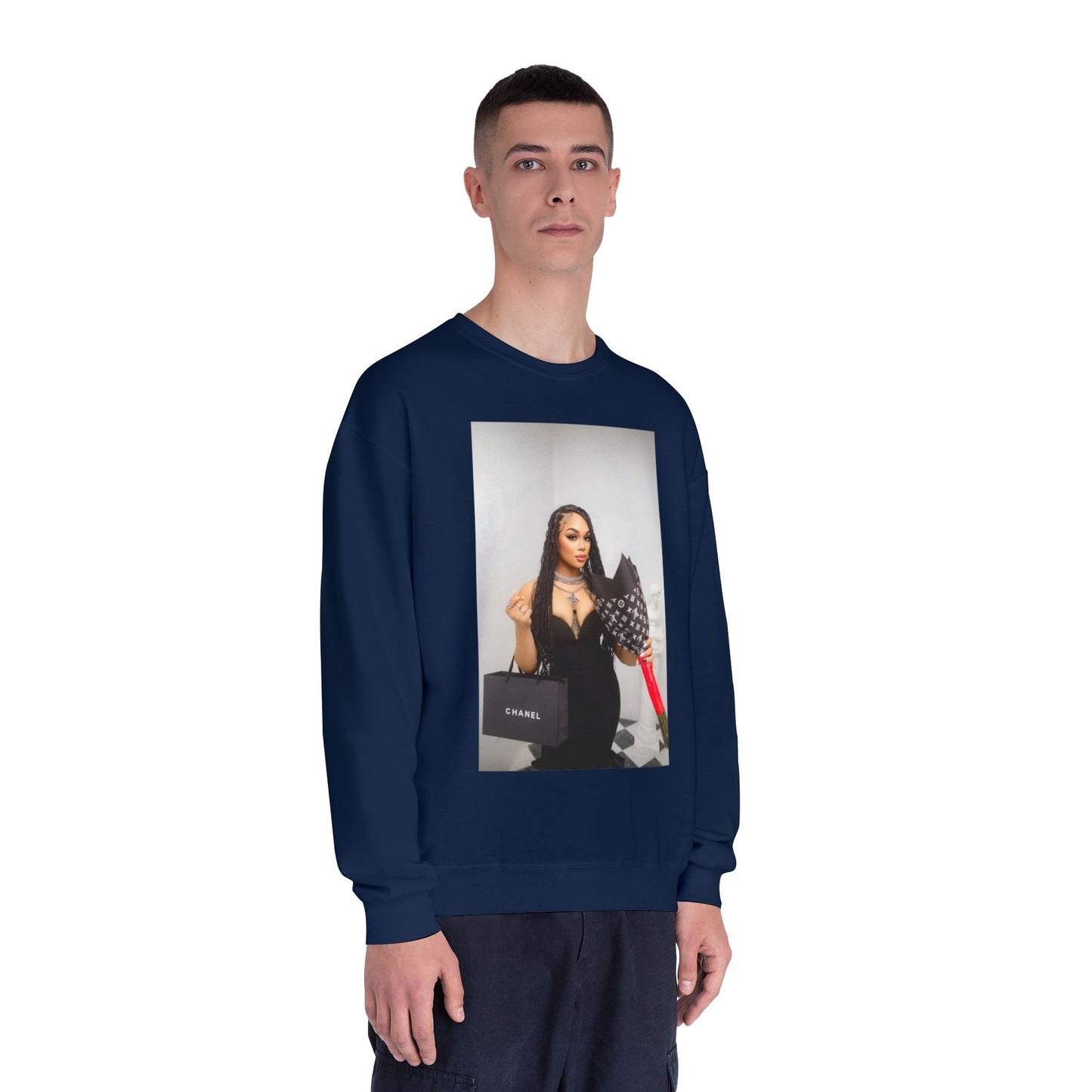 Fashionable Crewneck Sweatshirt with Chic Design, Cozy Sweater, Streetwear, Unique Gift, Casual Wear, Trendy Apparel