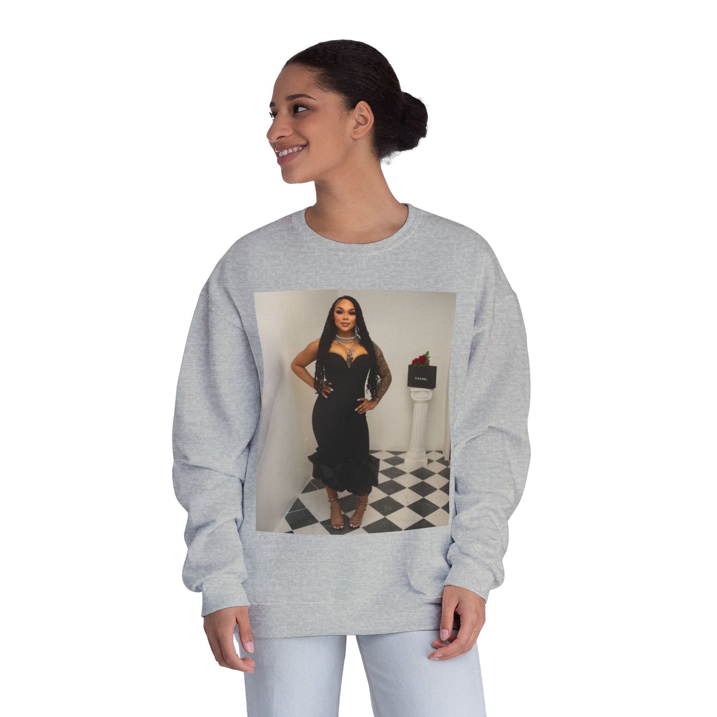 Fashionable Crewneck Sweatshirt with Chic Design, Cozy Sweater, Streetwear, Unique Gift, Casual Wear, Trendy Apparel