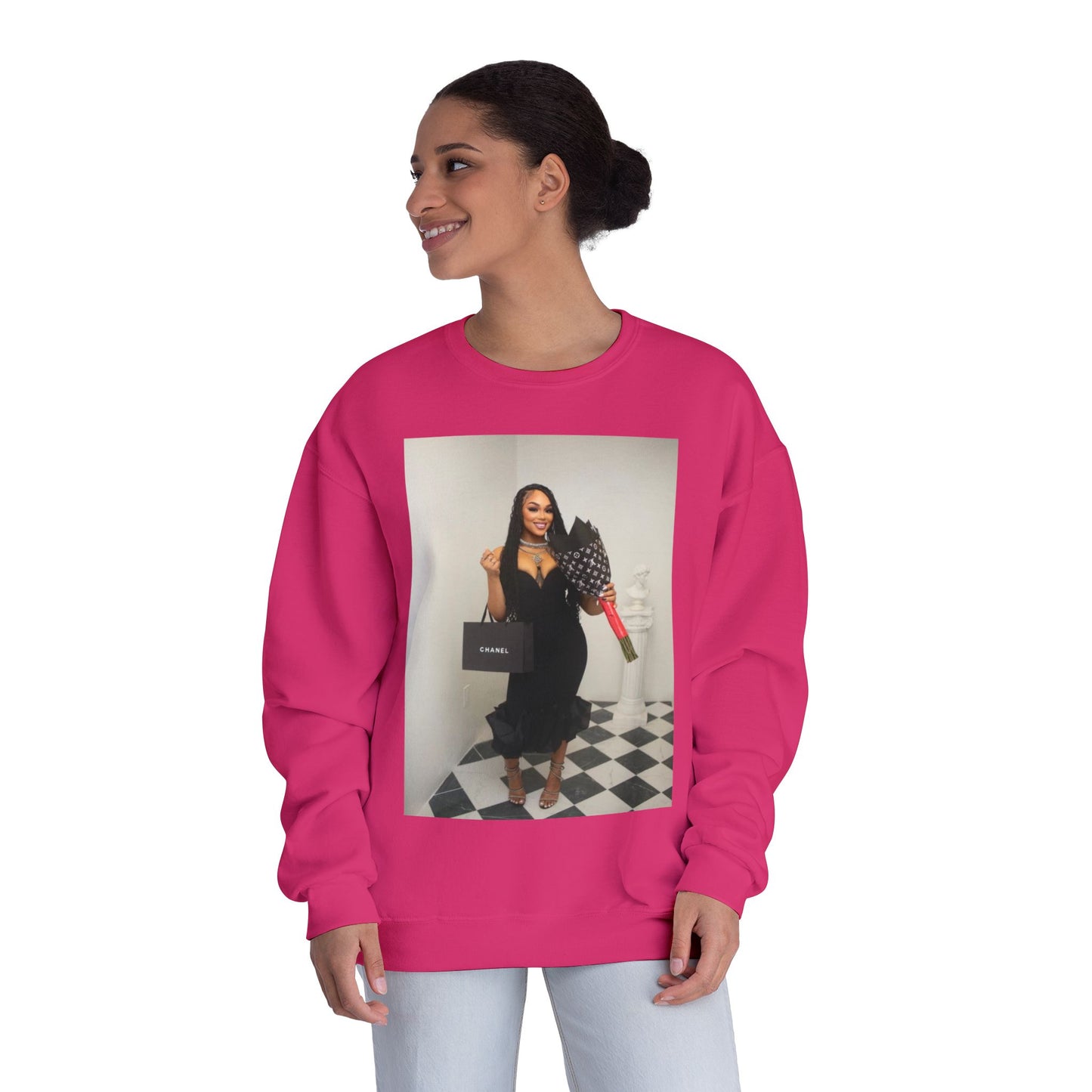 Fashionable Crewneck Sweatshirt with Chic Design, Cozy Sweater, Streetwear, Unique Gift, Casual Wear, Trendy Apparel
