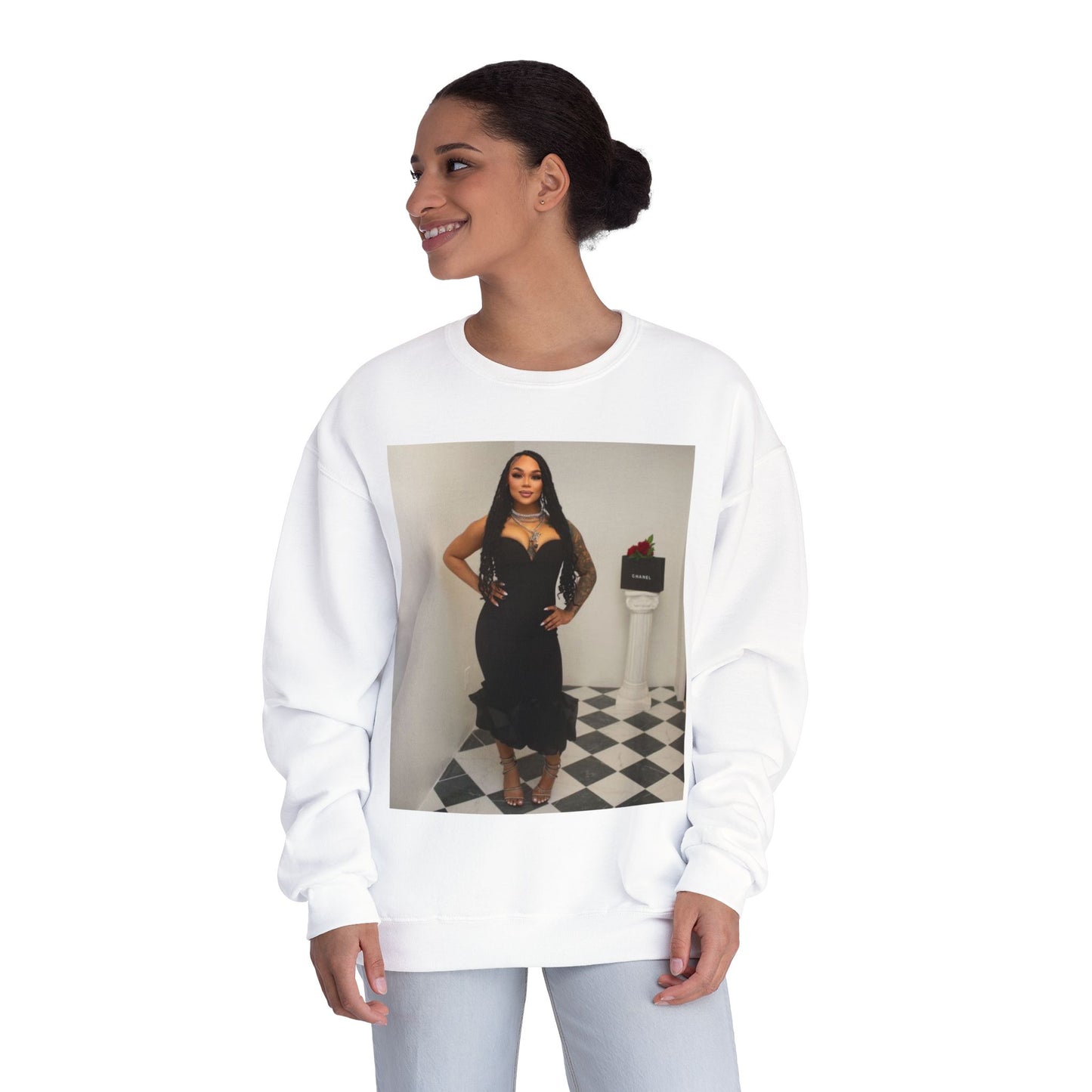 Fashionable Crewneck Sweatshirt with Chic Design, Cozy Sweater, Streetwear, Unique Gift, Casual Wear, Trendy Apparel