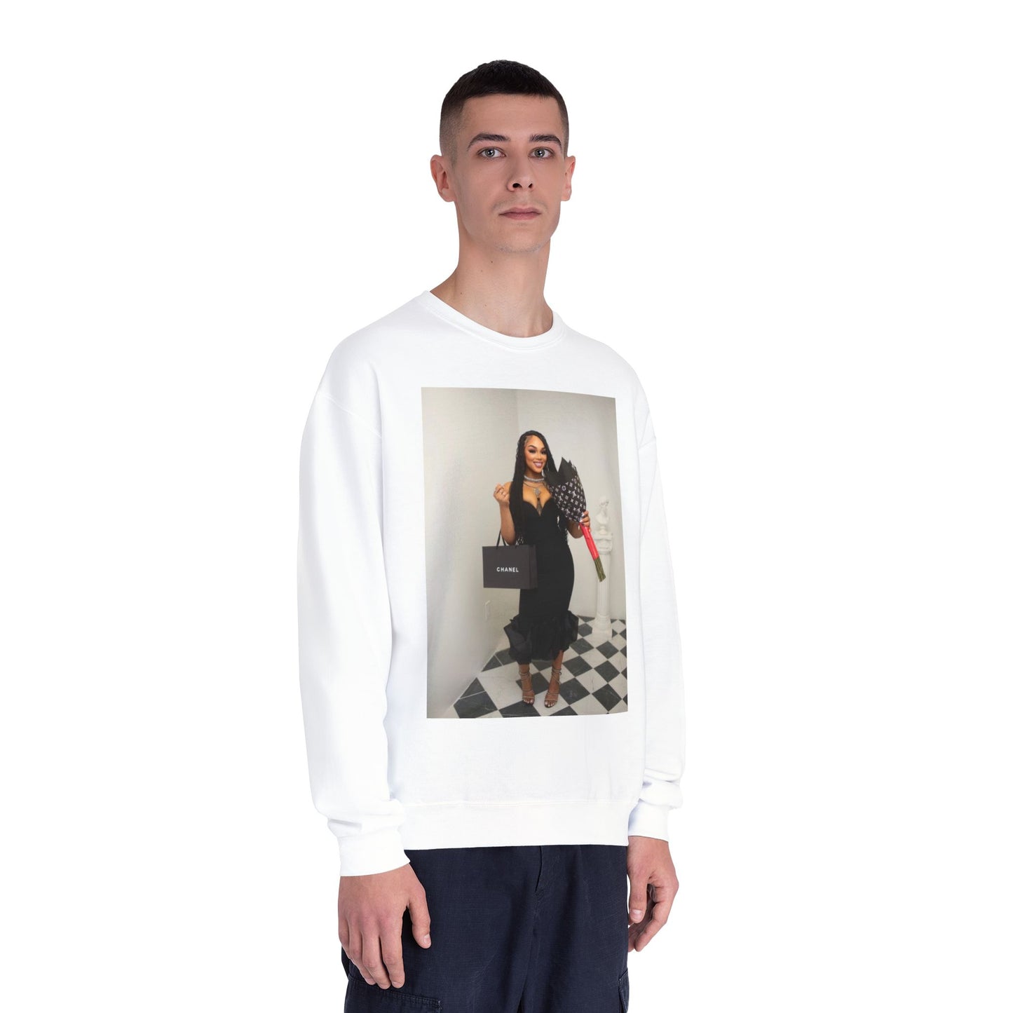 Fashionable Crewneck Sweatshirt with Chic Design, Cozy Sweater, Streetwear, Unique Gift, Casual Wear, Trendy Apparel