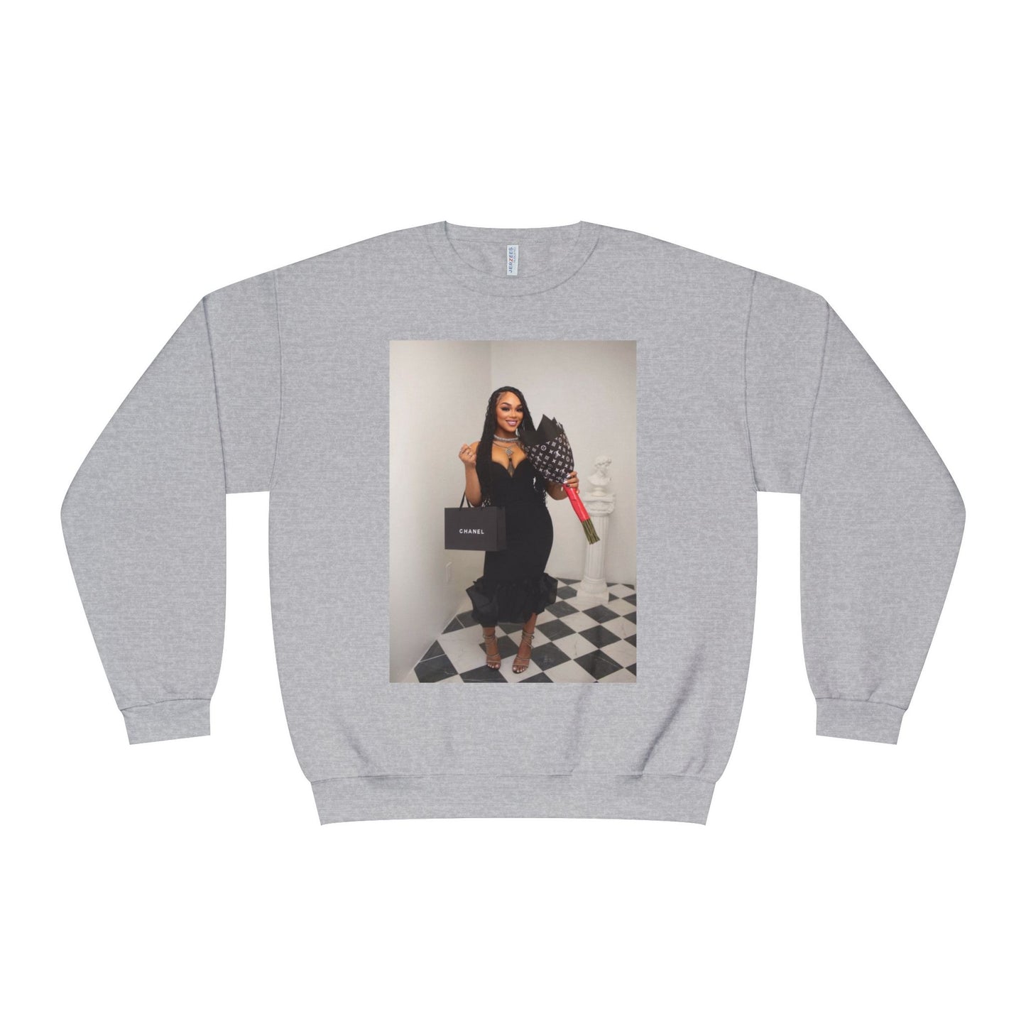 Fashionable Crewneck Sweatshirt with Chic Design, Cozy Sweater, Streetwear, Unique Gift, Casual Wear, Trendy Apparel