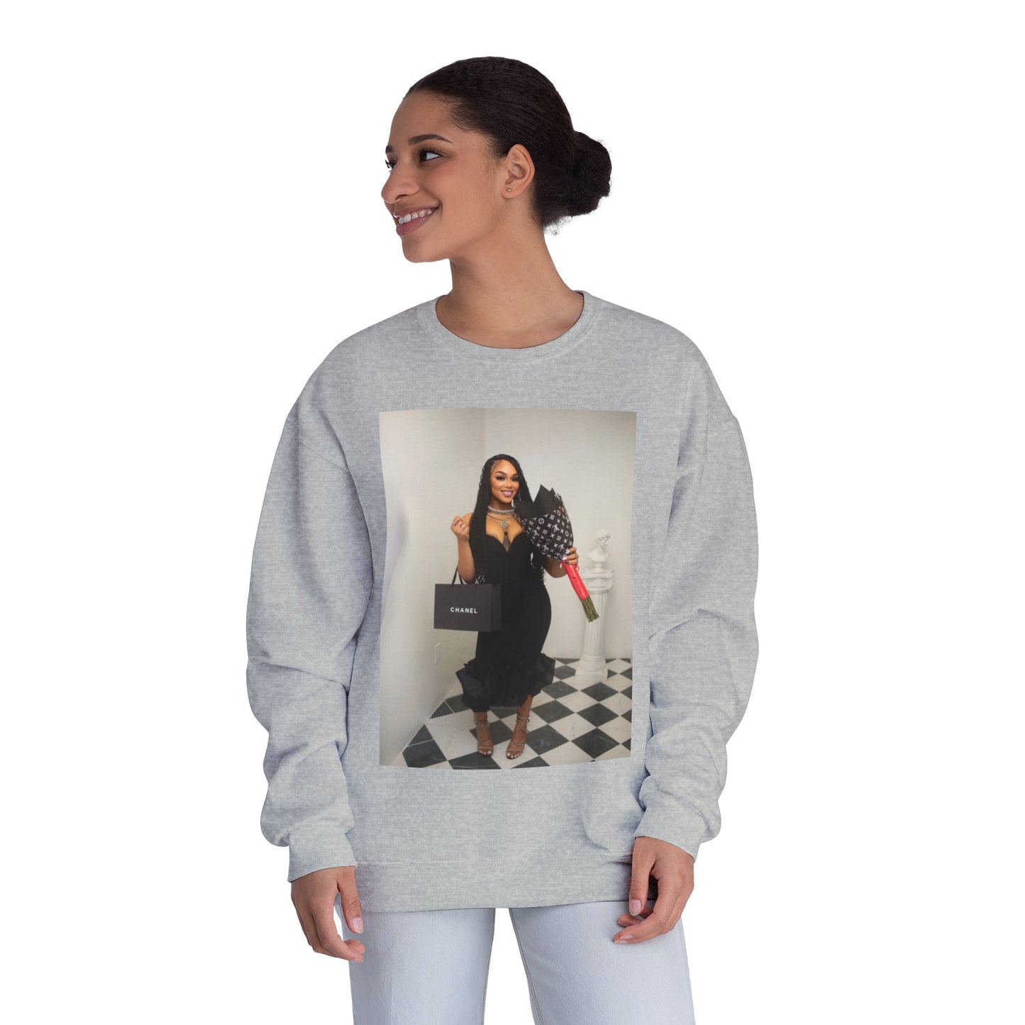 Fashionable Crewneck Sweatshirt with Chic Design, Cozy Sweater, Streetwear, Unique Gift, Casual Wear, Trendy Apparel