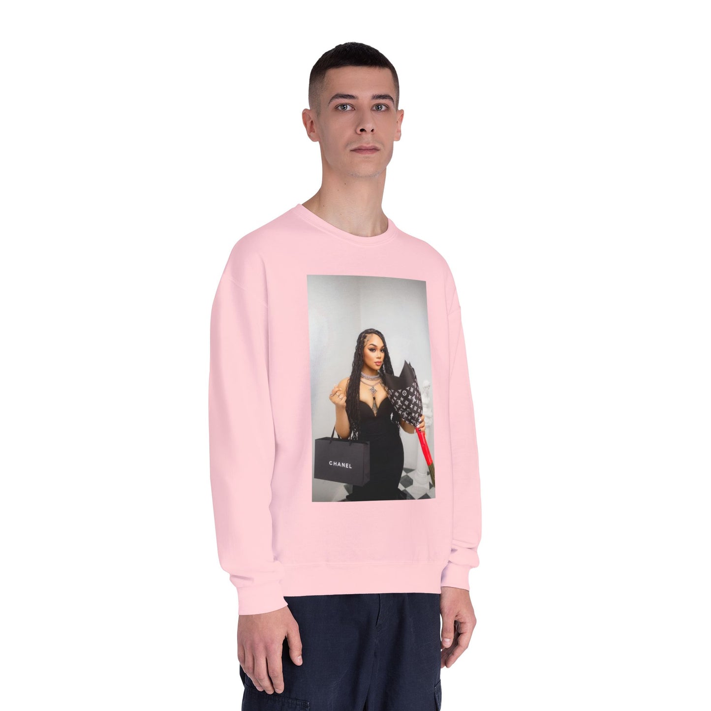 Fashionable Crewneck Sweatshirt with Chic Design, Cozy Sweater, Streetwear, Unique Gift, Casual Wear, Trendy Apparel